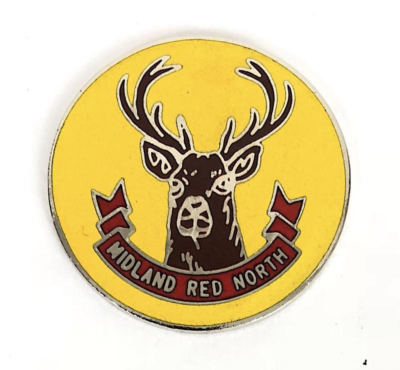 Midland Red North enamel bus badge Shropshire Staffordshire West Midlands