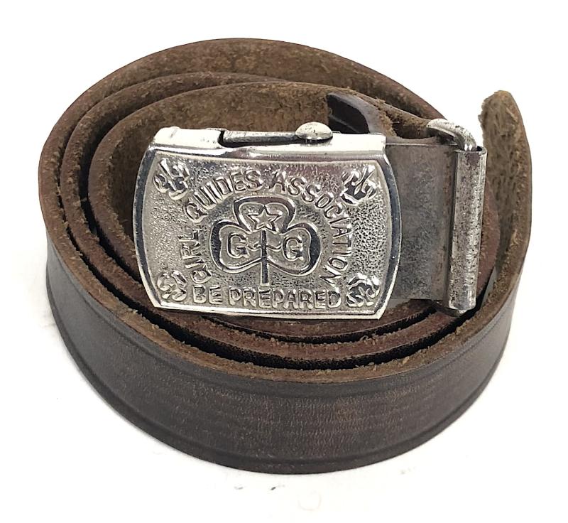 Girl Guide Leather Belt and Sliding Buckle Badge Introduced 1929