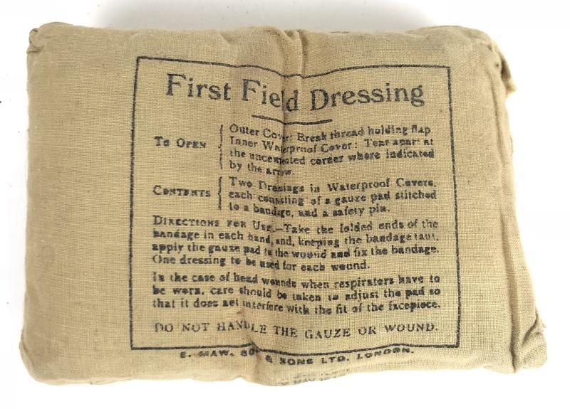 1943 First Field Dressing Unopened Bandage Pack S.Maw & Sons London