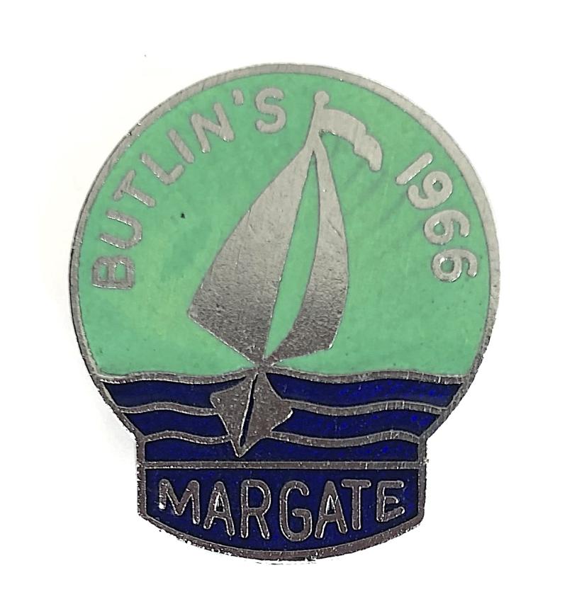 Butlins 1966 Margate holiday camp yacht badge