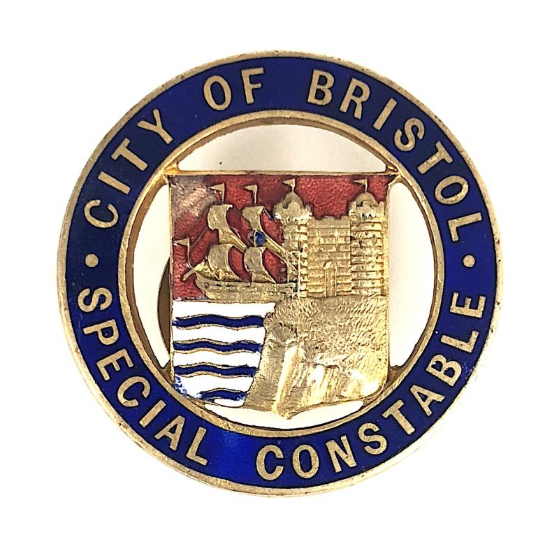 WW1 City of Bristol Special Constable lapel / cap badge