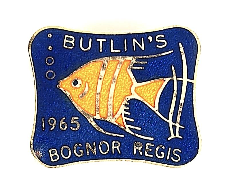 Butlins 1965 Bognor Regis holiday camp Angel fish badge