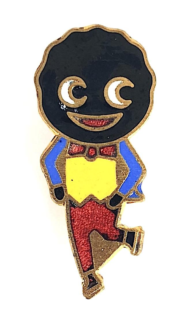 Robertsons 1970s Golly Skater advertising badge R.E.V.Gomm