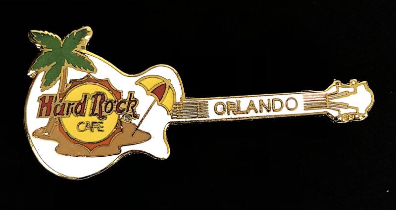 Hard Rock Cafe Orlando U.S.A. promotional guitar badge