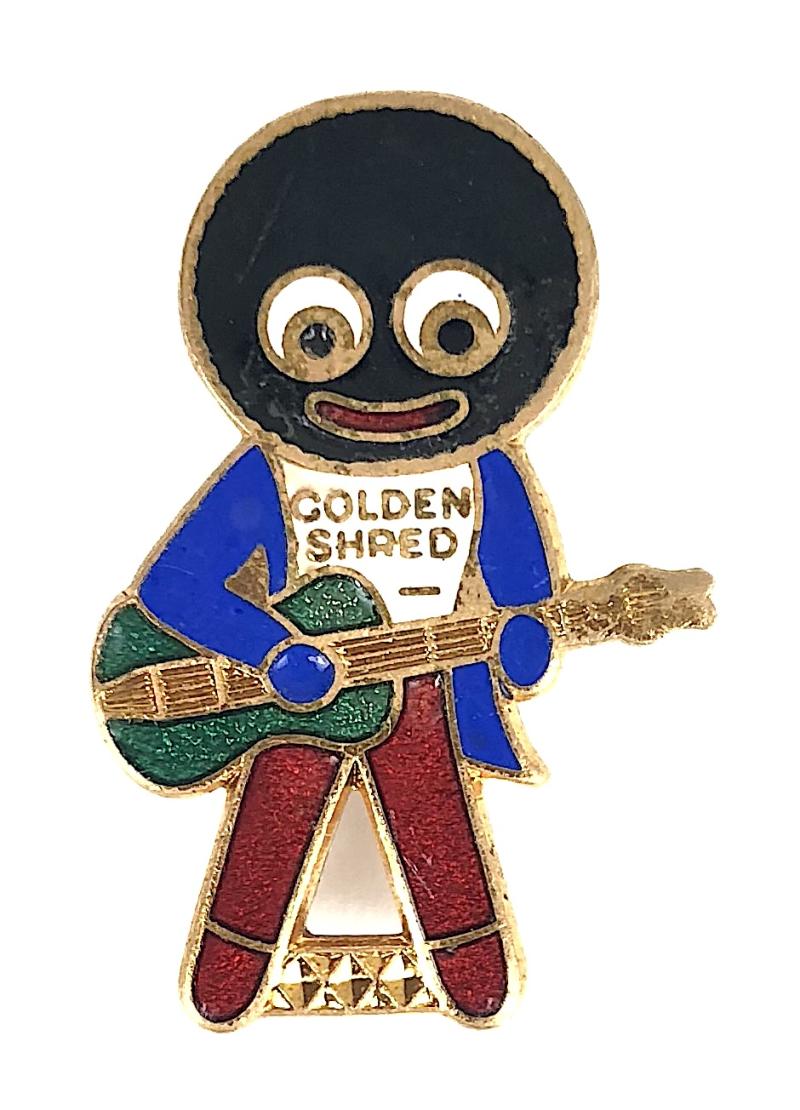 Robertsons Golly guitarist white waistcoat advertising badge F&S