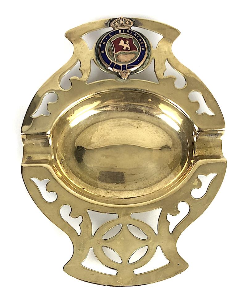 R.M.S. Berengaria Cunard Shipping Line Art Deco Style Ashtray