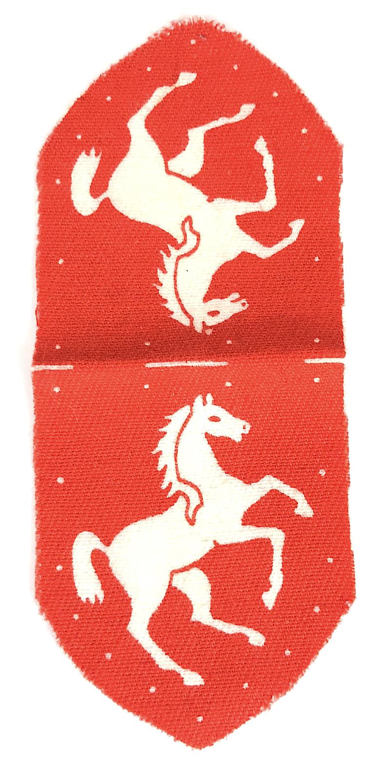 Hanover District B.A.O.R. facing pair of cloth sleeve badges c1948