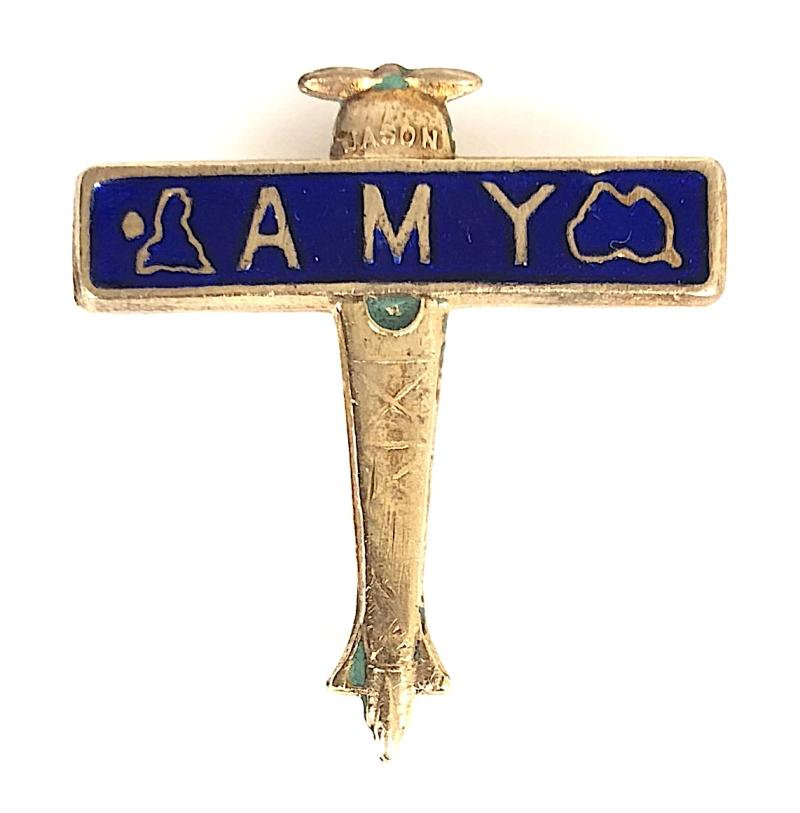 Amy Wonderful Amy song sheet music promotional aeroplane badge c1930