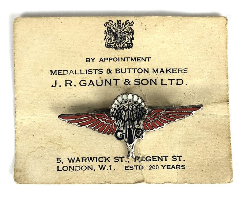 GQ Parachutist Gregory & Quilter Co qualification badge RAF Free French