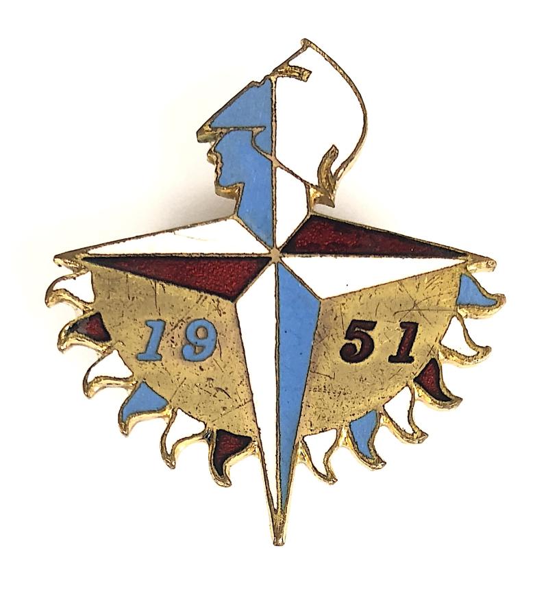 Festival of Britain 1951 souvenir pin badge by Stratton's