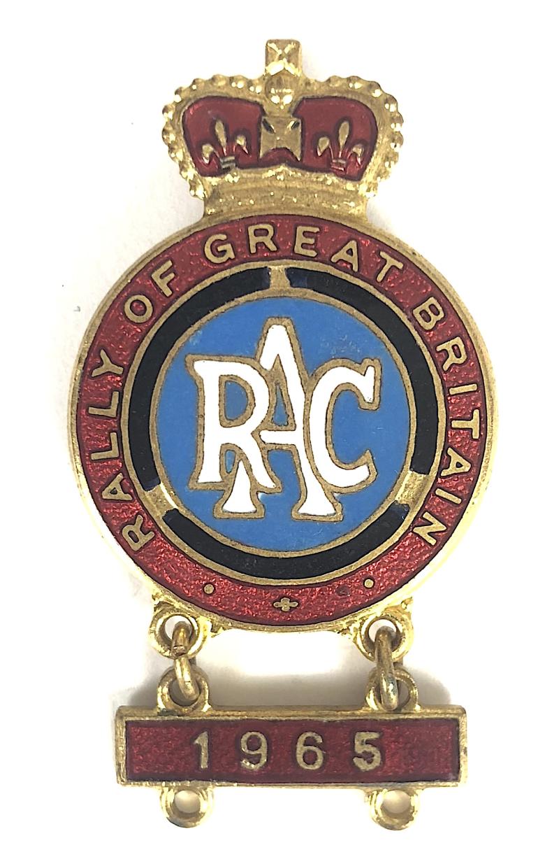 Royal Automobile Club RAC 1965 Rally of Great Britain Badge