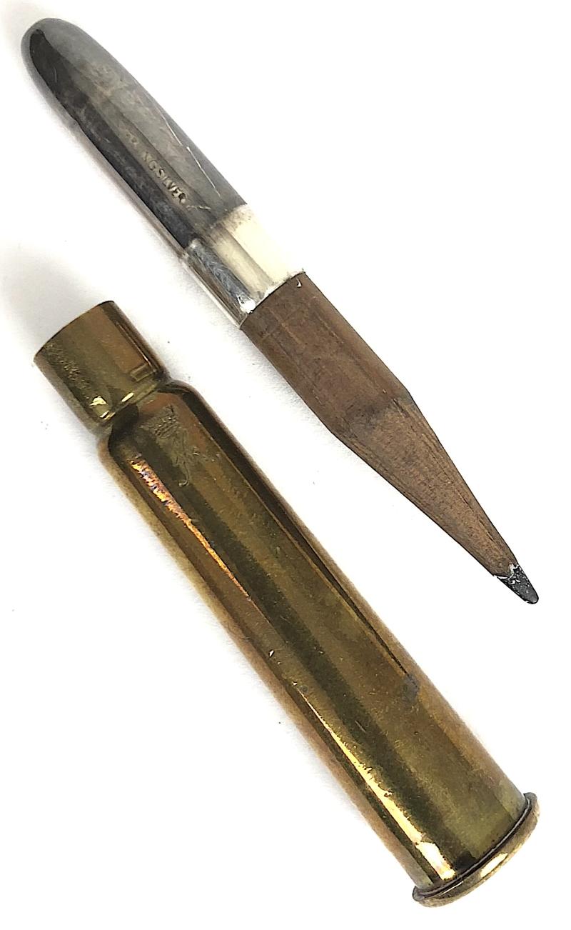 WW1 Princess Mary Christmas 1914 Gift Fund silver top bullet pencil by Asprey London