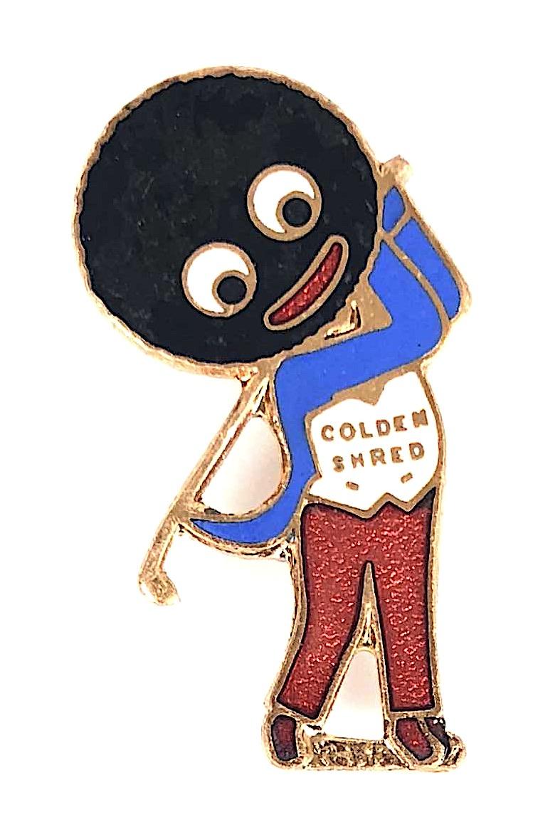 Robertsons Golly Golfer white waistcoat advertising badge H.W.Miller