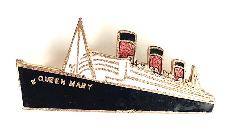 R.M.S. Queen Mary Cunard-White Star Shipping Line Badge by Stratton's England