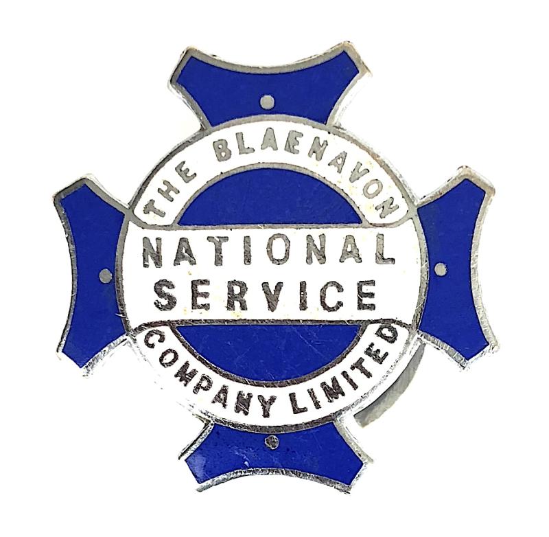 Blaenavon Company Ltd On National Service war worker badge Wales