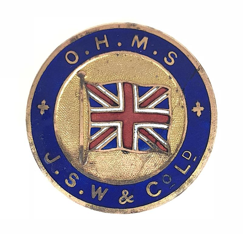 WW1 J. Samuel White & Co Ltd Shipbuilders On War Service Badge