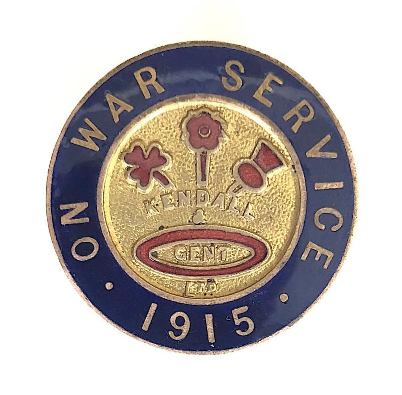 WW1 Kendall & Gent Ltd On War Service 1915 Badge Manchester