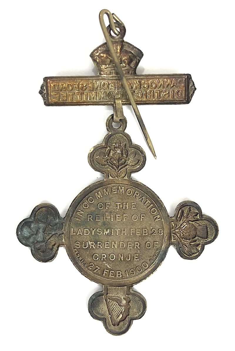 Relief of Ladysmith Surrender of Cronje 1900 commemorative badge