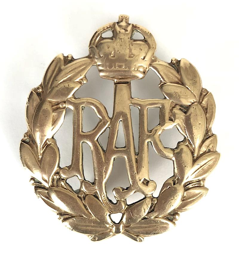 Royal Air Force brass other ranks RAF cap badge