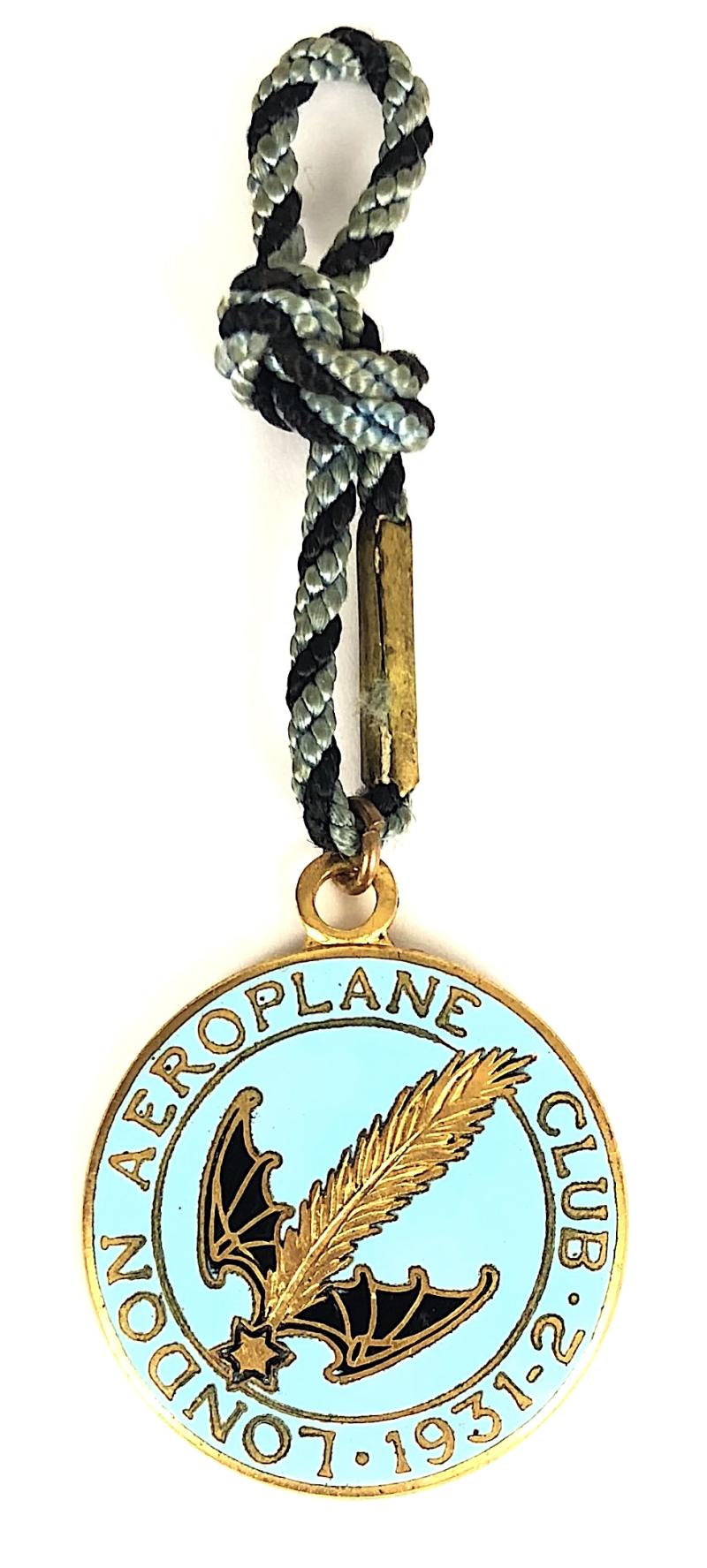 London Aeroplane Club 1931 membership badge