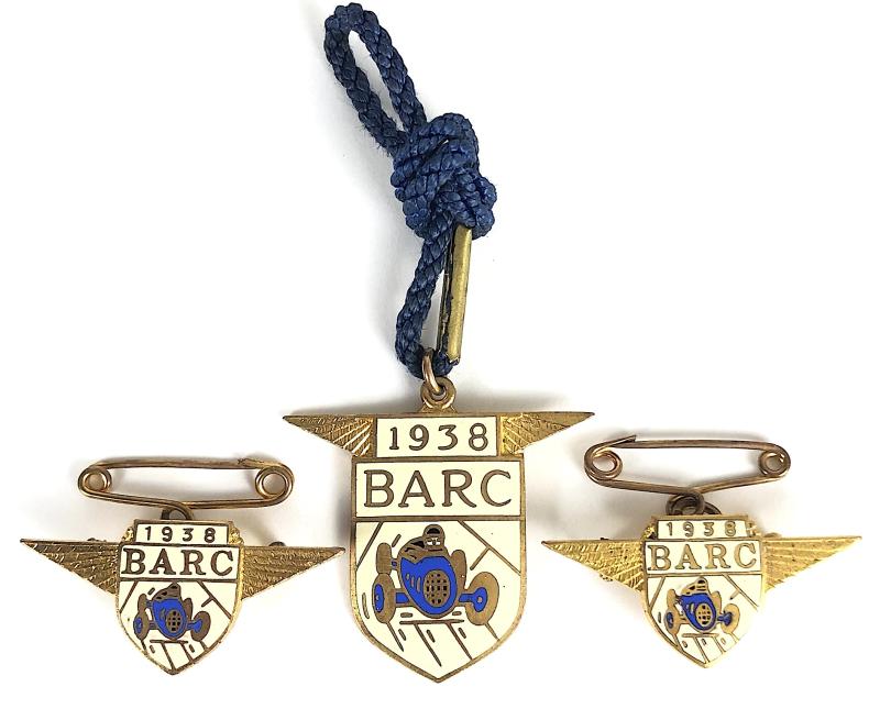 Brooklands Automobile Racing Club BARC 1938 set of badges low isue No 32