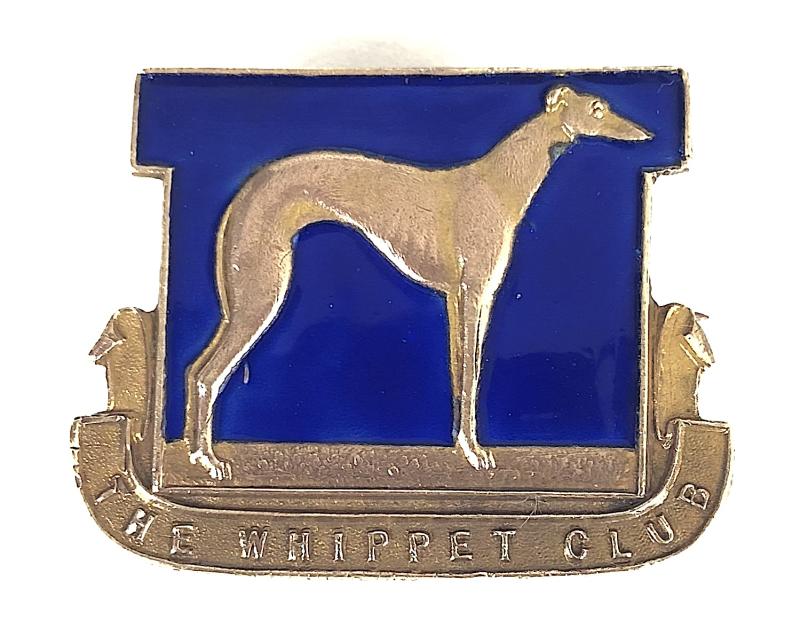 The Whippet Club Art Deco Style pin badge