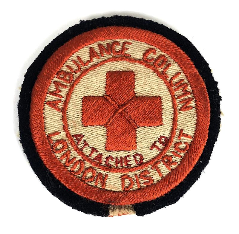WW1 Ambulance Column London District womens cloth sleeve badge