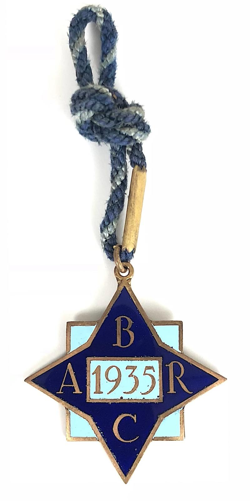 Brooklands Automobile Racing Club 1935 BARC membership badge No 1313