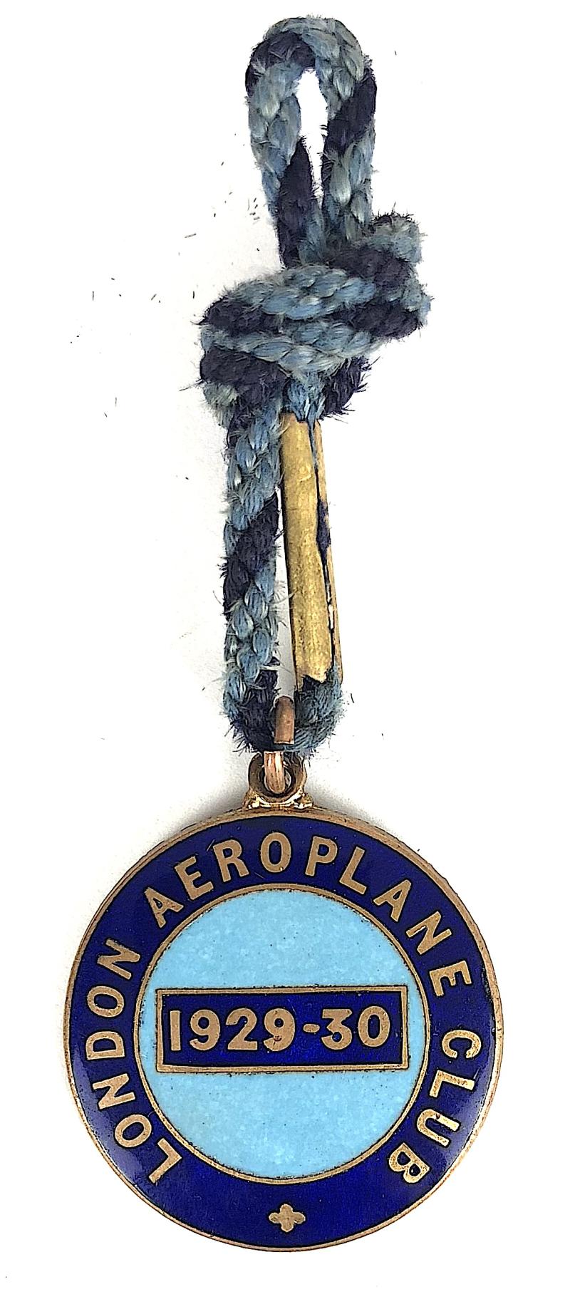 London Aeroplane Club 1929 membership badge