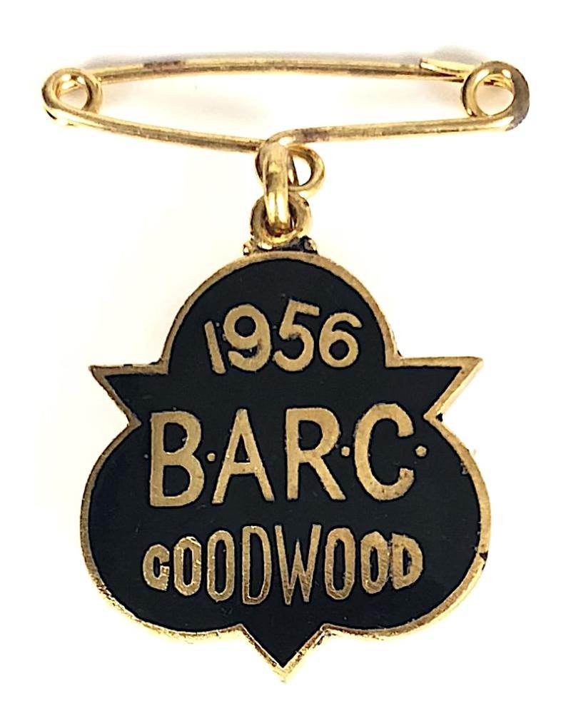 British Automobile Racing Club 1956 BARC Goodwood pin badge No1136