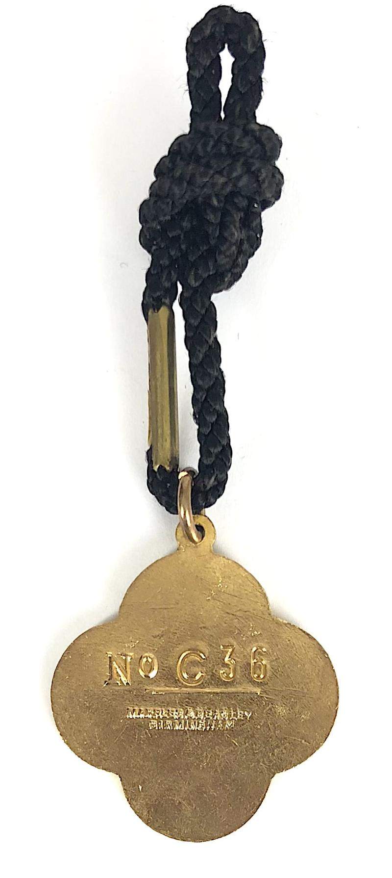 British Automobile Racing Club 1956 BARC Goodwood membership badge No C36