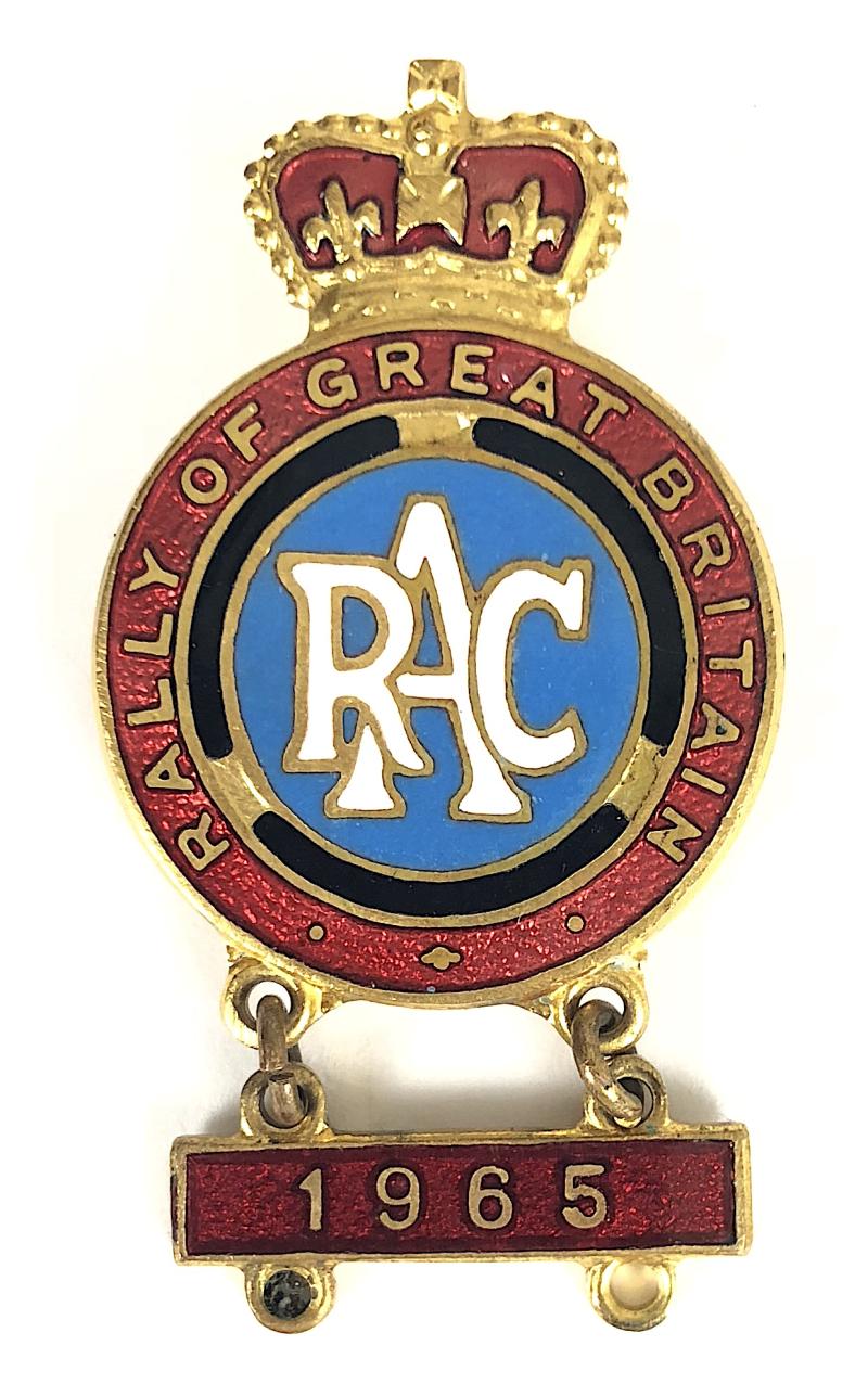 Royal Automobile Club RAC 1965 Rally of Great Britain Badge