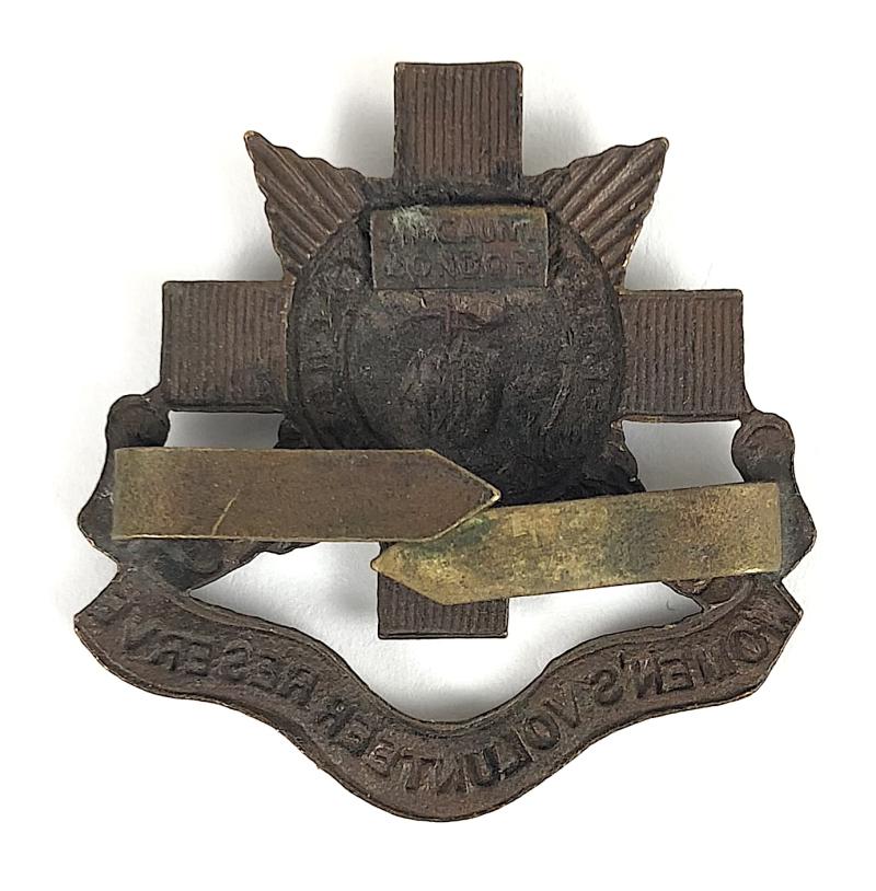 WW1 Women's Volunteer Reserve bronze cap badge by J.R.Gaunt