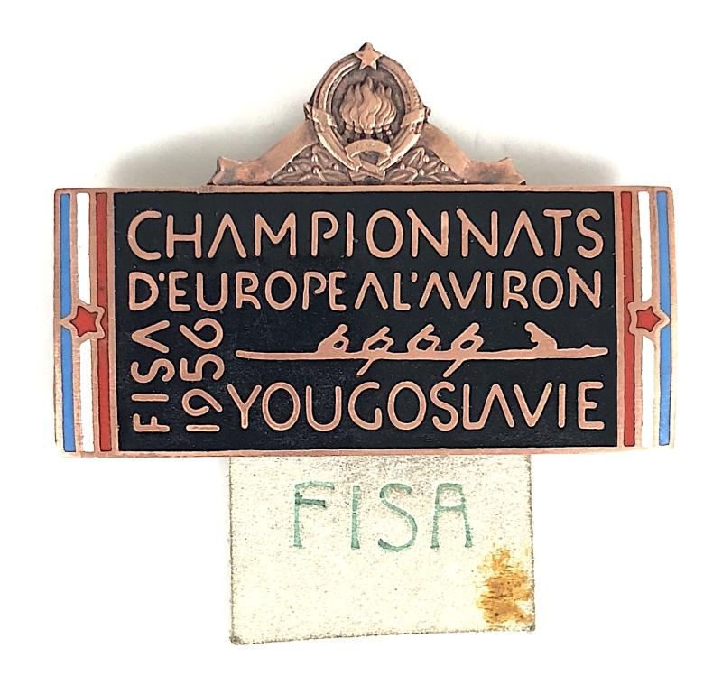 FISA 1956 Yugoslavia European Rowing Championships participants badge