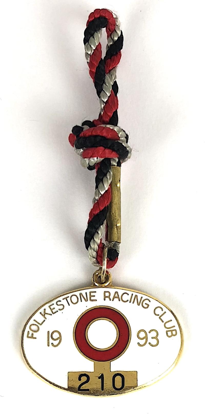 1993 Folkestone Racing Club Badge Kent