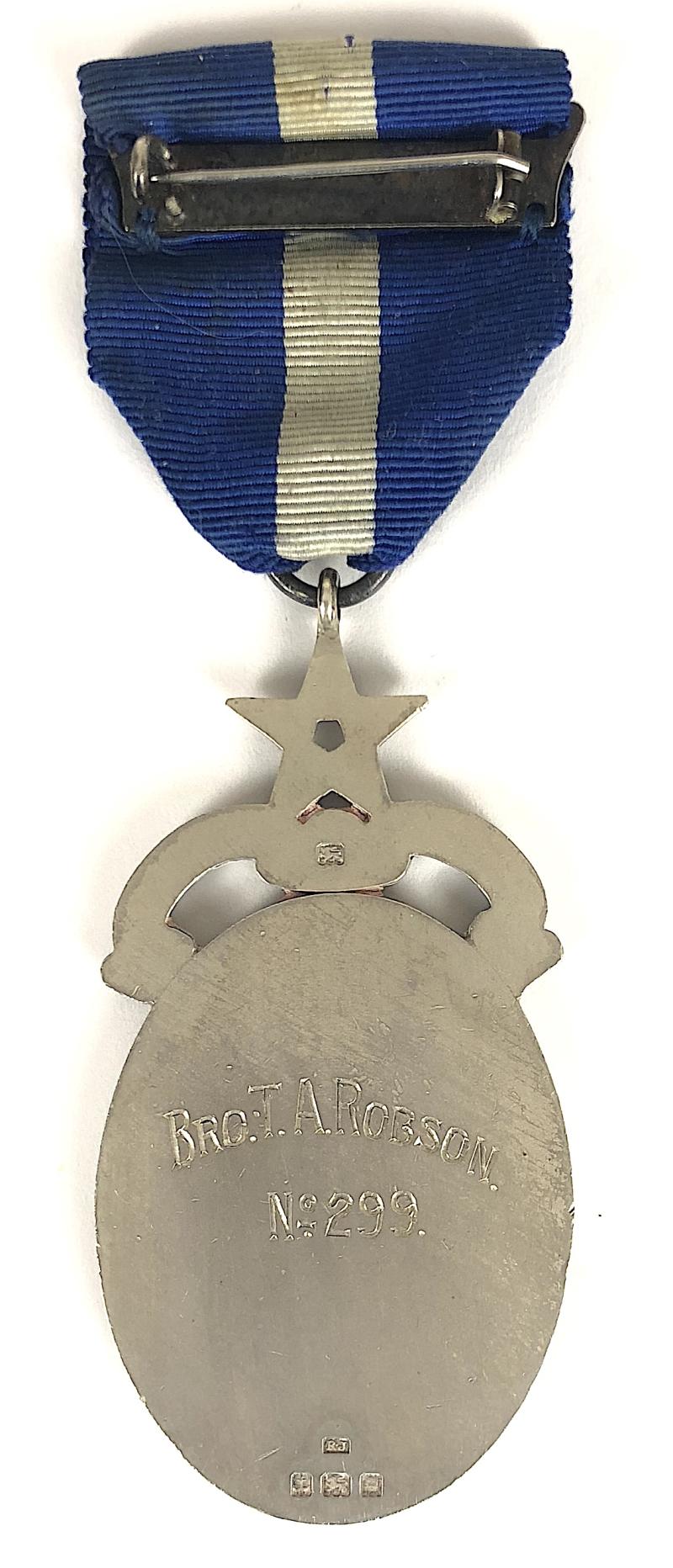 Royal Masonic Freemasons Hospital Hm 1934 Silver Jewel Badge