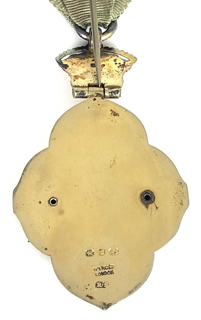 1897 Queen Victoria's Diamond Jubilee Masonic Hm Silver Jewel & Case