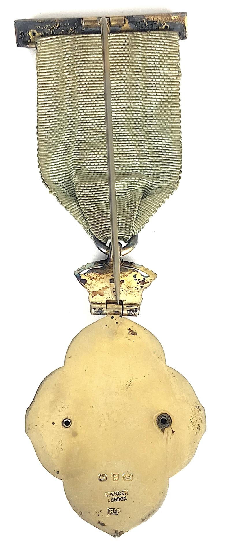 1897 Queen Victoria's Diamond Jubilee Masonic Hm Silver Jewel & Case