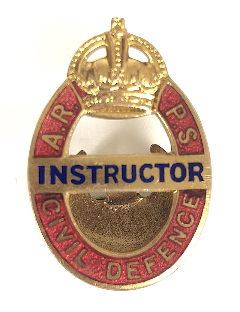 Air Raid Precaution School ARPS Civil Defence Instructor badge
