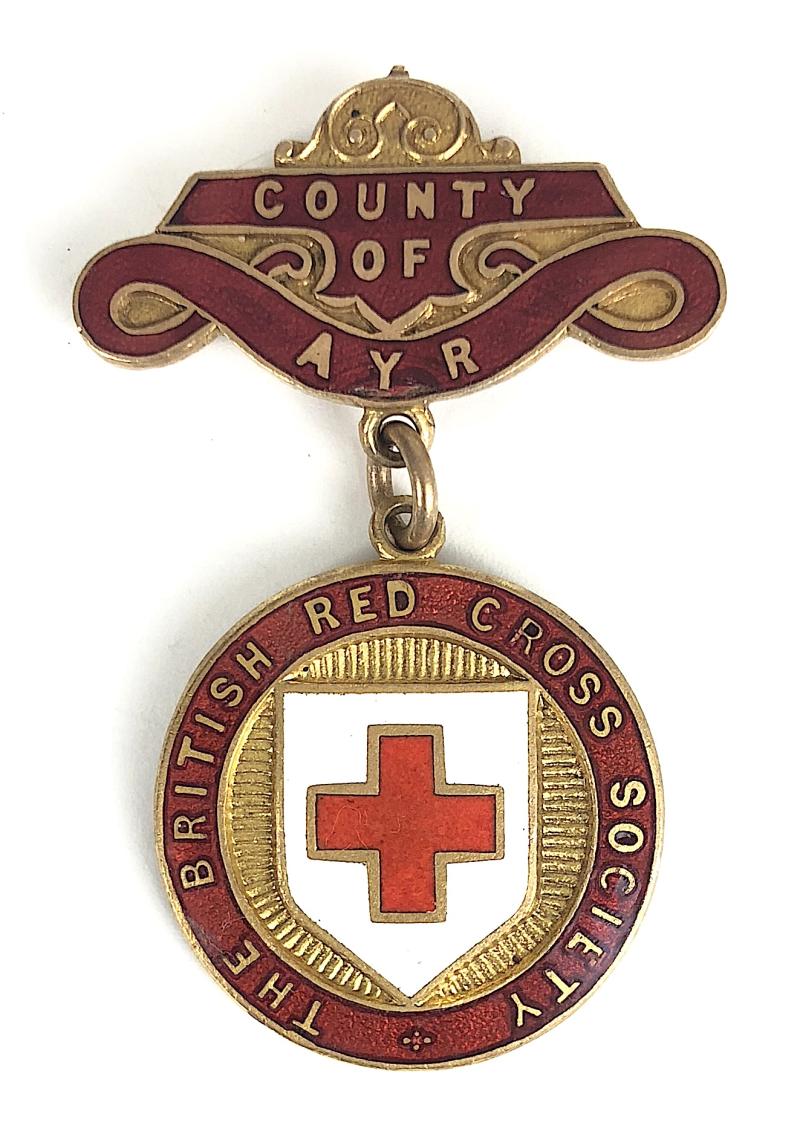 British Red Cross Society County of Ayr Scottish Named Badge