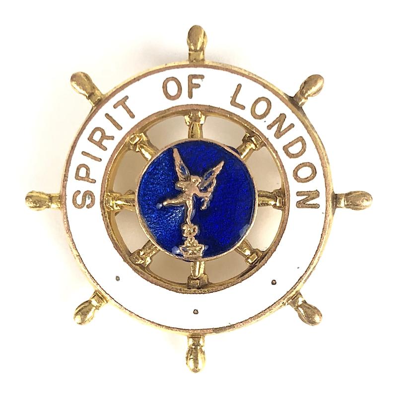 Spirit of London P&O shipping line ships wheel badge c.1972-74