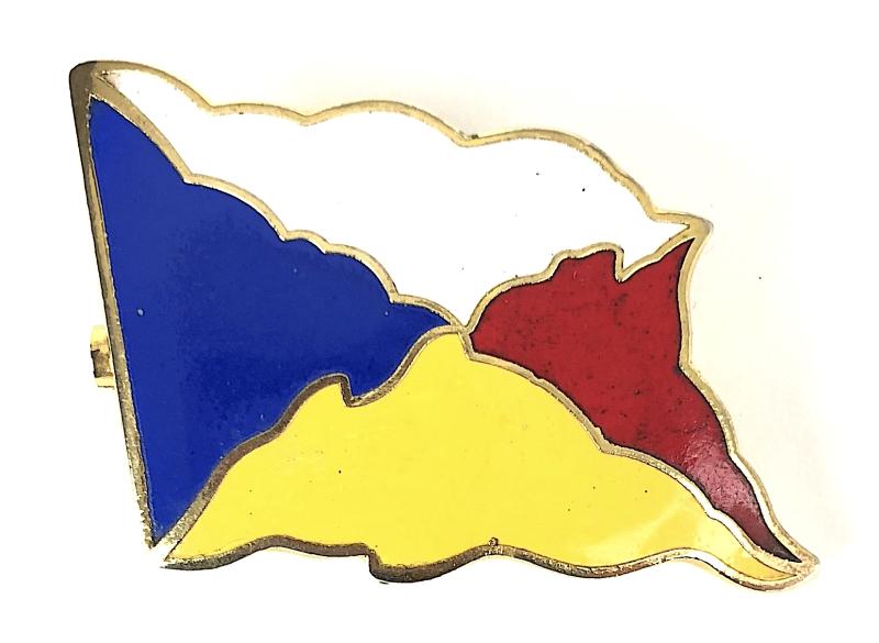 Peninsular & Oriental Steam Navigation Co house flag badge c1980