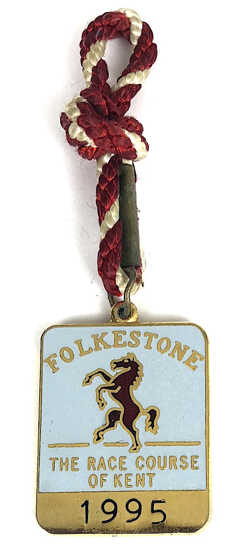 1995 Folkestone Racing Club Badge The Race Course of Kent