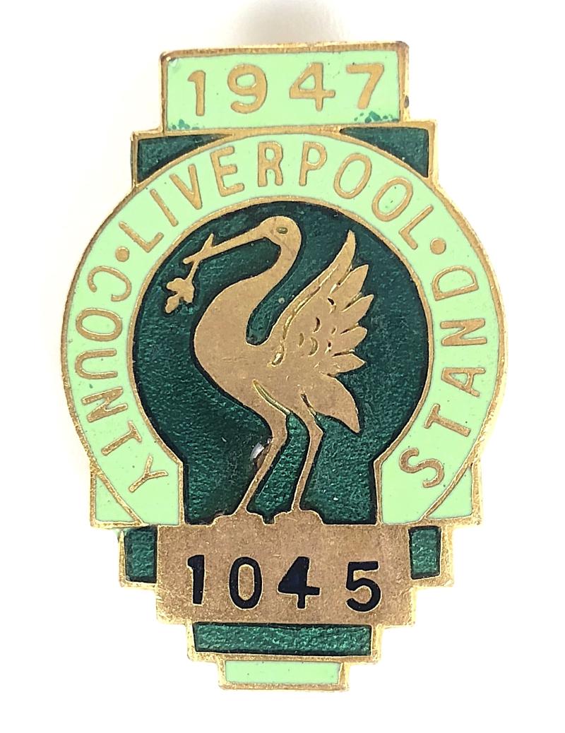 1947 Liverpool County Stand Aintree racecourse horse racing club badge