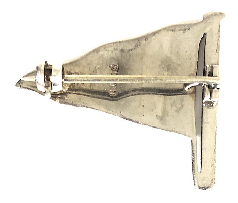 Royal Norfolk and Suffolk Yacht Club silver ripple pennant enamel flag brooch