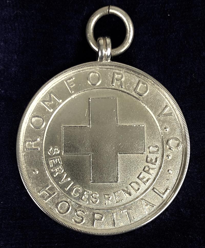 Romford Victoria Cottage Hospital Services Rendered 1928 Silver Medal