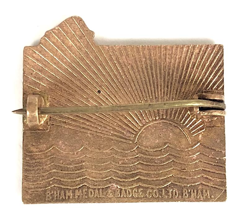 Butlins 1949 Filey Holiday Camp Girl Riding A Fish Badge