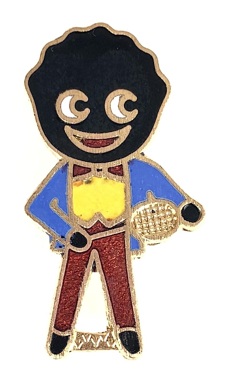 Robertsons 1970s Golly tennis player advertising badge