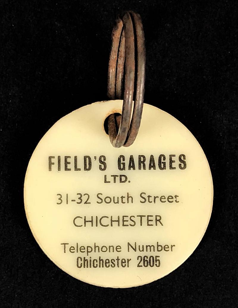 National Benzole Mixture key ring badge Fields Garages Chichester