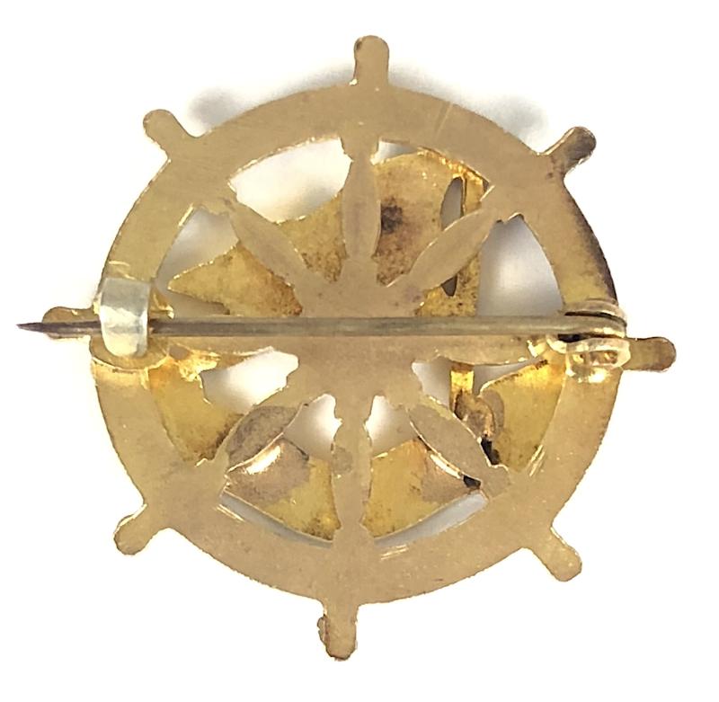 R.M.S. Doric White Star Line Ships Wheel Badge c1923 - 1934